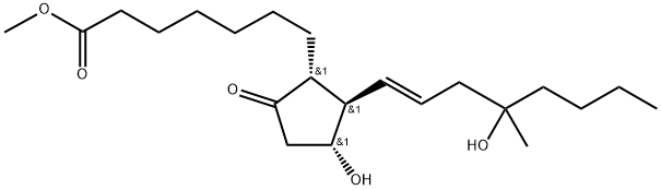 (+-)-Methyl (1R,2R,3R)-3-hydroxy-2-((E)-(4RS)-4-hydroxy-4-methyl-1-octenyl)-5-oxocyclopentaneheptanoate