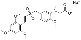 (E)-2-((2-Methoxy-5-(((2,4,6-triMethoxystyryl)sulfonyl)Methyl)phenyl)aMino)acetic acid