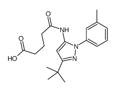 5-[[5-tert-butyl-2-(3-methylphenyl)pyrazol-3-yl]amino]-5-oxopentanoic acid