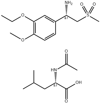 (S)-1-(3-乙氧基-4-甲氧基苯基)-2-(甲磺酰基)乙胺,N-乙酰基-L-亮氨酸盐