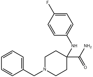 1-benzyl-4-[(4-fluorophenyl)amino]piperidine-4-carboxamide