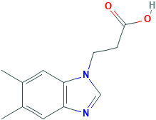3-(5,6-dimethyl-1H-benzo[d]imidazol-1-yl)propanoic acid