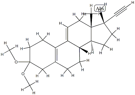 (17alpha)-(±)-3,3-dimethoxy-19-norpregna-5(10),9(11)-dien-20-yn-17-ol