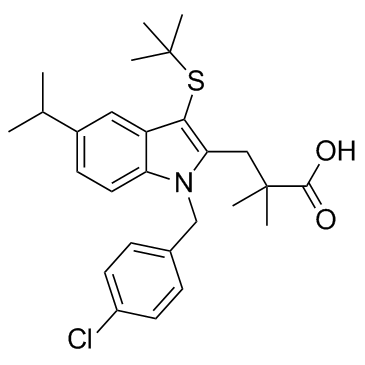 3-[1-(4-Chlorobenzyl)-3-(tert-butylthio)-5-isopropyl-1H-indol-2-yl]-2,2-dimethylpropionic acid