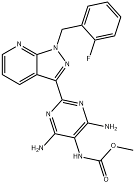 Carbamic acid, N-[4,6-diamino-2-[1-[(2-fluorophenyl)methyl]-1H-pyrazolo[3,4-b]pyridin-3-yl]-5-pyrimidinyl]-, methyl ester
