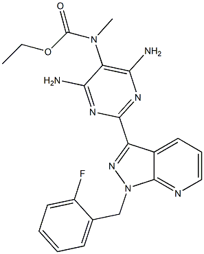 ethyl (4,6-diamino-2-(1-(2-fluorobenzyl)-1H-pyrazolo[3,4-b]pyridin-3-yl)pyrimidin-5-yl)(methyl)carbamate