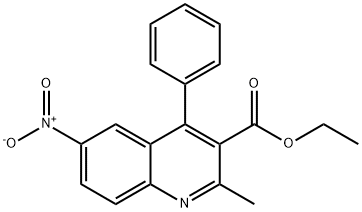 3-Quinolinecarboxylic acid, 2-methyl-6-nitro-4-phenyl-, ethyl ester
