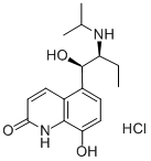 2(1H)-Quinolinone, 8-hydroxy-5-[1-hydroxy-2-[(1-methylethyl)amino]butyl]-, monohydrochloride, (R*,S*)-