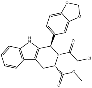 1H-Pyrido[3,4-b]indole-3-carboxylic acid,1-(1,3-benzodioxol-5-yl)-2-(chloroacetyl)-2,3,4,9-tetrahydro-, methylester, (1R,3S)-