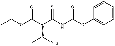 2-Butenoic acid, 3-amino-2-[[(phenoxycarbonyl)amino]thioxomethyl]-, ethyl ester