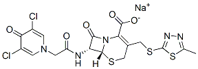 (6R,7R)-7-(2-(3,5-二氯-4-氧代-1(4H)-吡啶基)乙酰氨基)-3-(((5-甲基-1,3,4-硫二唑-2-基)硫)甲基)-8-氧代-5-硫杂-1-氮杂双环[4.2.0]辛-2-烯-2-甲酸钠