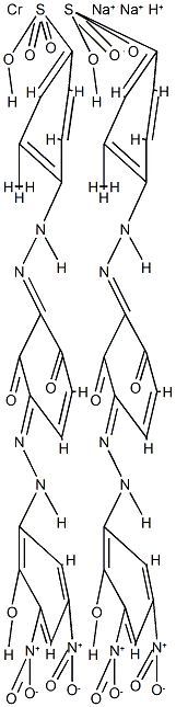 disodium hydrogen bis[4-[[2,6-dihydroxy-3-[(2-hydroxy-3,5-dinitrophenyl)azo]phenyl]azo]-3- methylbenzenesulphonato(3-)]chromate(3-)