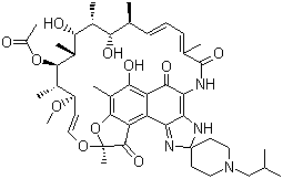 4-脱氧-3,4-[2-螺(N-异丁基-4-哌啶基)]-(1H)-咪唑并-(2,5-双氢)利福霉素S
