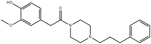 Piperazine, 1-[(4-hydroxy-3-methoxyphenyl)acetyl]-4-(3-phenylpropyl)-