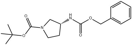 1-Pyrrolidinecarboxylic acid, 3-[[(phenylmethoxy)carbonyl]amino]-, 1,1-dimethylethyl ester, (3R)-