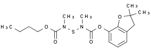 butyl 2,2-dimethyl-2,3-dihydro-1-benzofuran-7-yl sulfanediylbis(methylcarbamate)