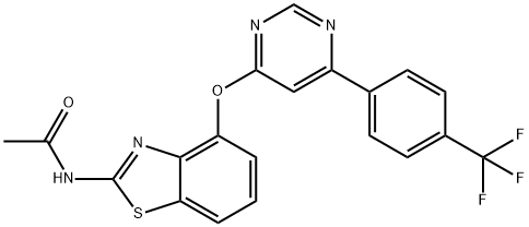 AcetaMide, N-[4-[[6-[4-(trifluoroMethyl)phenyl]-4-pyriMidinyl]oxy]-2-benzothiazolyl]-