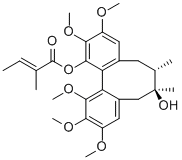 2-Butenoic acid, 2-methyl-, (6S,7S,12aR)-5,6,7,8-tetrahydro-7-hydroxy-2,3,10,11,12-pentamethoxy-6,7-dimethyldibenzo[a,c]cycloocten-1-yl ester, (2E)-