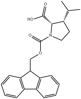 1,2-Pyrrolidinedicarboxylic acid, 3-(1-methylethyl)-, 1-(9H-fluoren-9-ylmethyl) ester, (2S,3S)-