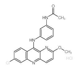 Acetamide, N-(3-((7-chloro-2-methoxybenzo(b)-1,5-naphthyridin-10-yl)amino)phenyl)-, monohydrochloride
