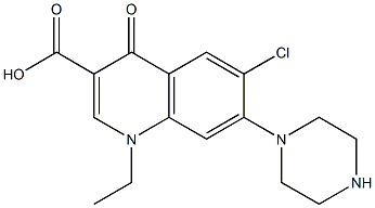 6-chloro-1-ethyl-4-oxo-7-piperazin-1-ylquinoline-3-carboxylic acid