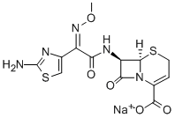 sodium (6R,7R)-7-{[(2Z)-2-(2-amino-1,3-thiazol-4-yl)-2-(methoxyimino)acetyl]amino}-8-oxo-5-thia-1-azabicyclo[4.2.0]oct-2-ene-2-carboxylate
