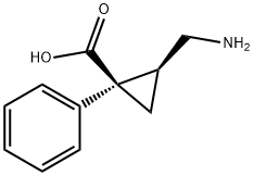 Cyclopropanecarboxylic acid, 2-(aminomethyl)-1-phenyl-, cis- (9CI)