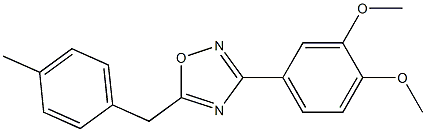 3-(3,4-dimethoxyphenyl)-5-[(4-methylphenyl)methyl]-1,2,4-oxadiazole