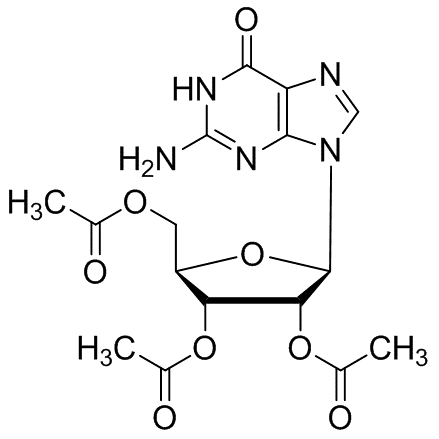 acetic acid [4-acetoxy-5-(acetoxymethyl)-2-(2-amino-6-oxo-3H-purin-9-yl)-3-tetrahydrofuranyl] ester