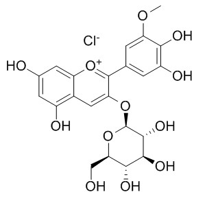 1-Benzopyrylium, 5,7-dihydroxy-2-(3,4-dihydroxy-5-methoxyphenyl)-3-(beta-D-glucopyranosyloxy)-, chloride