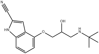 4-[3-[(1,1-dimethylethyl)amino]-2-hydroxypropyl]-1h-indole-2-carbonitrile hemifumarate salt