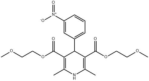 双(2-甲氧基乙基)2,6-二甲基-4-(3-硝基苯基)-1,4-二氢吡啶-3,5-二羧酸酯