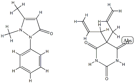 5,5-diallylbarbituric acid, compound with 1,2-dihydro-1,5-dimethyl-2-phenyl-3H-pyrazol-3-one