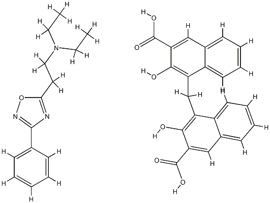 4,4'-methylenebis[3-hydroxy-2-naphthoic] acid, compound with N,N-diethyl-3-phenyl-1,2,4-oxadiazole-5-ethylamine (1:1)