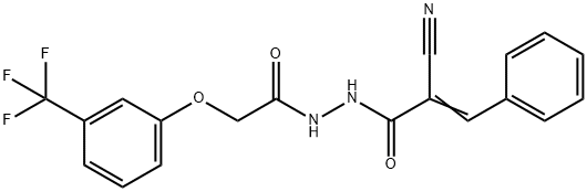 2-cyano-3-phenyl-N'-{2-[3-(trifluoromethyl)phenox y]acetyl}prop-2-enehydrazide