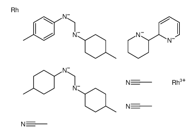 acetonitrile,(4-methylcyclohexyl)-[(4-methylcyclohexyl)azanidylmethyl]azanide,(4-methylcyclohexyl)-[(4-methylphenyl)azanidylmethyl]azanide,2-piperidin-1-id-2-yl-2H-pyridin-1-ide,rhodium,rhodium(3+)