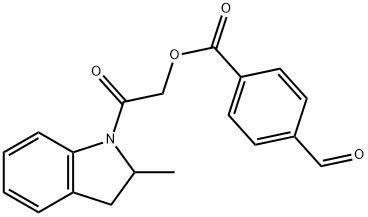 2-(2-methyl-2,3-dihydro-1H-indol-1-yl)-2-oxoethyl 4-formylbenzoate
