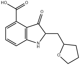 1H-Indole-4-carboxylic acid, 2,3-dihydro-3-oxo-2-[(tetrahydro-2-furanyl)methyl]-