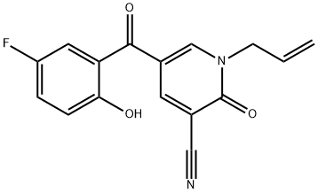 5-(5-氟-2-羟基苯甲酰基)-1,2-二氢-2-氧代-1-(2-丙烯-1-基)-3-吡啶甲腈