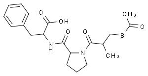 L-Phenylalanine, N-[1-[3-(acetylthio)-2-methyl-1-oxopropyl]-L-prolyl]-, (S)-