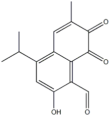 7,8-Dihydro-2-hydroxy-6-methyl-4-isopropyl-7,8-dioxo-1-naphthalenecarbaldehyde