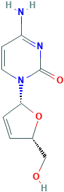 1-(2,3-Dideoxy-β-D-glycero-2-pentenofuranosyl)-4-aminopyrimidin-2(1H)-one