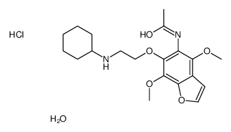 N-[6-[2-(cyclohexylamino)ethoxy]-4,7-dimethoxy-1-benzofuran-5-yl]acetamide,hydrate,hydrochloride