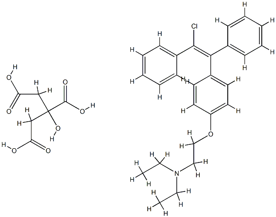 Triethylamine, 2-(p-(2-chloro-1,2-diphenylvinyl)phenoxy)-, citrate, (E)-