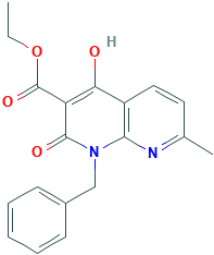 ethyl 1-benzyl-4-hydroxy-7-methyl-2-oxo-1,2-dihydro-1,8-naphthyridine-3-carboxylate