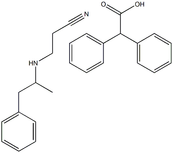 diphenylacetic acid, compound with (±)-3-[(1-methyl-2-phenylethyl)amino]propiononitrile (1:1)