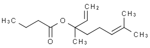 Butanoic acid, 1-ethenyl-1,5-dimethyl-4-hexenyl ester