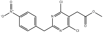 4,6-Dichloro-2-[(4-nitrophenyl)methyl]-5-pyrimidineacetic acid methyl ester