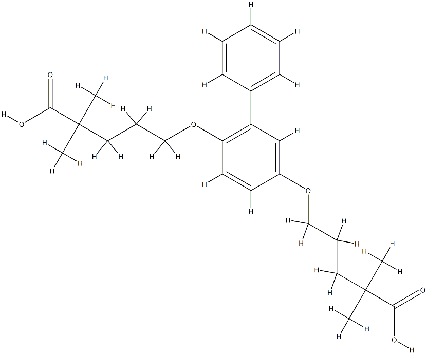 5,5'-[[1,1'-biphenyl]-2,5-diylbis(oxy)]bis[2,2-dimethylvaleric] acid
