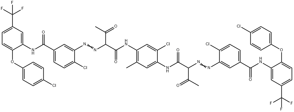 3,3'-[(2-chloro-5-methyl-p-phenylene)bis[imino(1-acetyl-2-oxoethylene)azo]]bis[4-chloro-N-[2-(4-chlorophenoxy)-5-(trifluoromethyl)phenyl]benzamide]